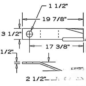 00753841 - Suction CW Rotary Cutter Blade