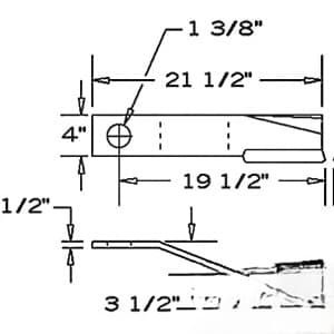 00759338 - CW Lift Rotary Cutter Blade - Thumbnail 2
