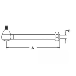 1028264M91 - Inner w/ ball joint end (RH) Tube
