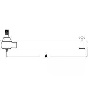 1044297M91 - Tie Rod w/ Ball Joint End (LH) Tube