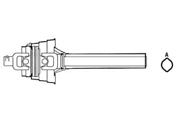 108923013 - 1 3/8"-6 Splined Tractor Half 80° CV Driveline; 540 RPM