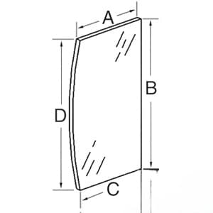 109132C2 - Glass, Windshield, Lower (RH)