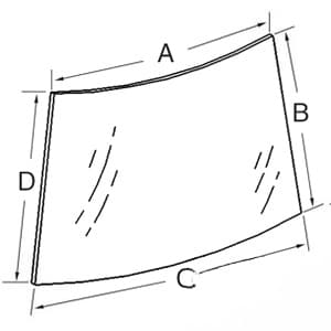 109133C3 - Glass, Windshield, Upper