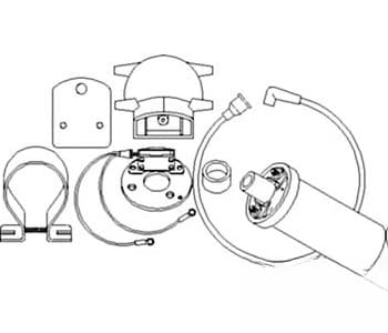 1247XT - Negative Ground Ignitor & Coil Conversion Kit; 12 Volt