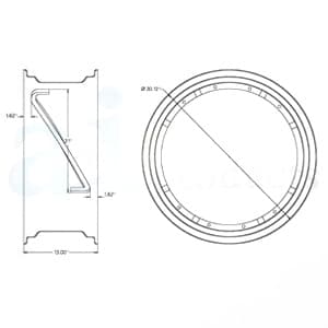 1687615M91 - Rim, Power Adjust Wheel 12" X 28" 4 Rail - Thumbnail 4