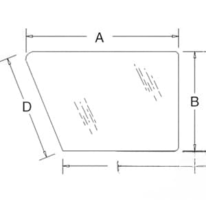 192006A5 - Glass, Door, Lower (RH); Tinted