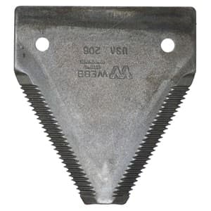 211-211-C - black 11ga top serrated, 2 hole - Thumbnail 2