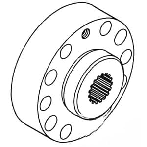 303068277 - Hub, PTO Drive, that bolts to flywheel