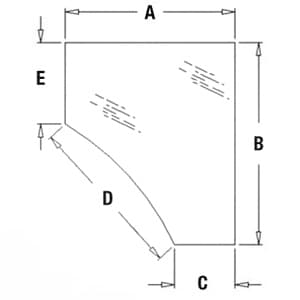 338426A1 - Glass, Door, Lower (LH)
