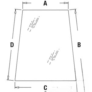 338429A1 - Glass, Door, Upper (LH)