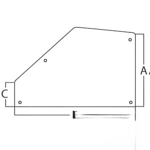 3389398M2 - Glass, Door, Rear (RH/LH)