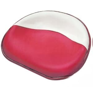 357518R92-17 - RED/WHT VINYL Steel Seat Pan