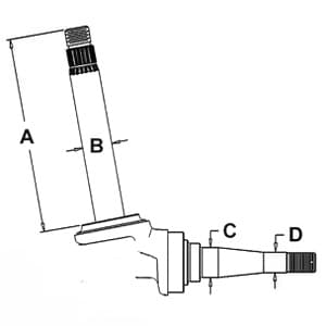 361845R92 - Spindle (RH/LH)