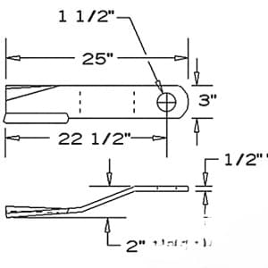 36BH - Flat CCW Rotary Cutter Blade
