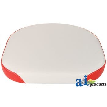 372759R92-17 - Bottom Cushion, Wood Base, WHT/RED - Thumbnail 2