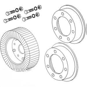 373024B - Two Wheel Halves w/ Bolts Rim