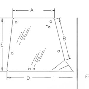 3806581M3 - Glass, Rear, Upper