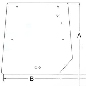 3902141M1 - Glass, Rear w/ Wiper on RH