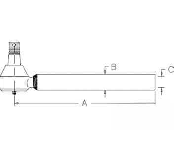 3A161-62920 - Tie Rod End, Steering Cylinder - Thumbnail 2