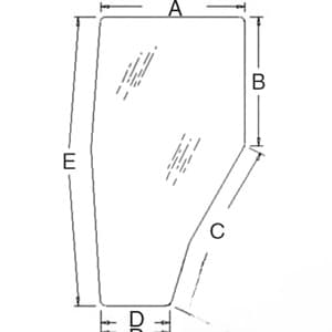 3A751-70670 - Glass, Door (RH) - Tinted