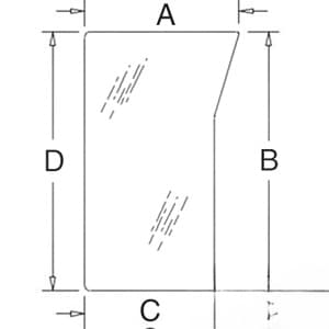 3C581-70520 - Glass, Windshield, Lower (RH)