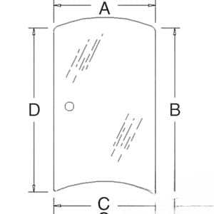 3C581-70530 - Glass, Side (LH)