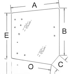 3C581-70553 - Glass, Rear, Upper