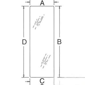 3C581-71010 - Glass, Rear, Lower