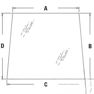 3G710-70510 - Glass, Windshield, Upper