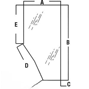 3G710-70670 - Glass, Door (RH)
