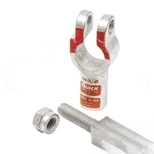 4020005P-B - 2/O Ga. (5 Pk) Pos. Copper Crimp Battery Terminal