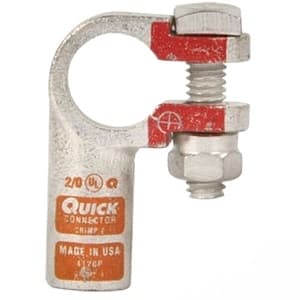 4120005P-B - 2/0 Ga. (5 Pk) Pos. Copper Crimp Battery Terminal