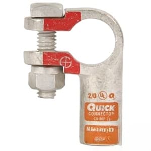 4220005P-B - 2/0 Ga. (5 Pk) Pos. Copper Crimp Battery Terminal