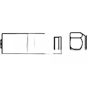 461-3287 - Straight Compression (Repairs English Tubing) Steel Beadlock Fitting