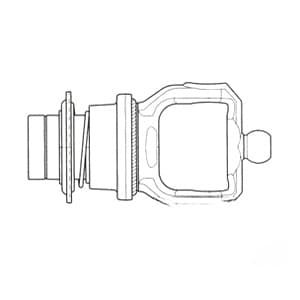 CV Splined 1 3/8"-6 Spline W/ Ball Collar Tractor Yoke