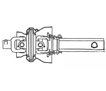 528023 - 1000 RPM Tractor Half 80° CV Driveline