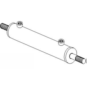 548247R91 - Hydraulic Cylinder, Steering, w/o Power Guide Axle
