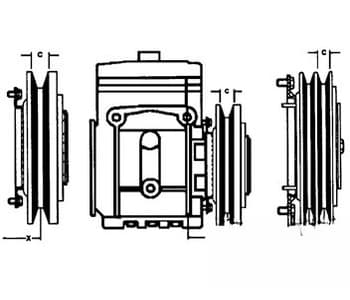 600-283 - York/ Tec. Compressor Clutch (STD),2 Groove - Thumbnail 5