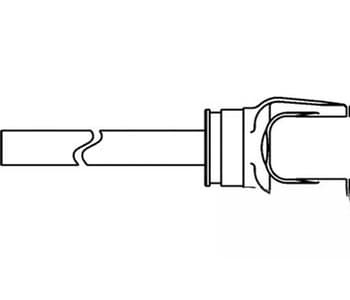 65496 - Yoke & Shaft Assembly with 1  x 1-1/8  shaft