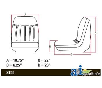 6669135 - Seat, Standard, w/ Slide Tracks - Thumbnail 4
