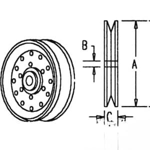 673214R91 - Idler (V-belt) Pulley - Thumbnail 4