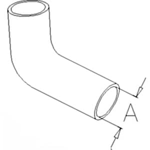672242C2 - Thermostat By-Pass Housing Hose - Thumbnail 2