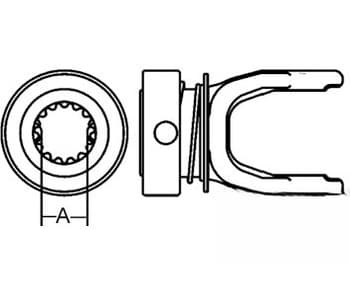 70060-01487 - Lawn & Garden Spring-Lok Tractor Yoke (metal collar)