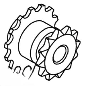 71193821 - Fan Shaft Sprocket w/ Threaded Bore