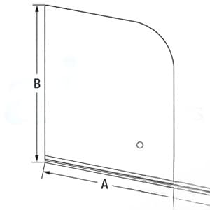 7261610 - Glass, RH Rear Side, Sliding