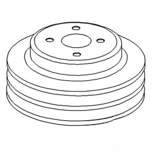 74037185 - Water Pump (Double Groove) Pulley - Thumbnail 3