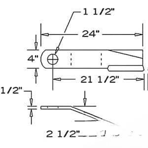 78494BH - Lift CW Rotary Cutter Blade