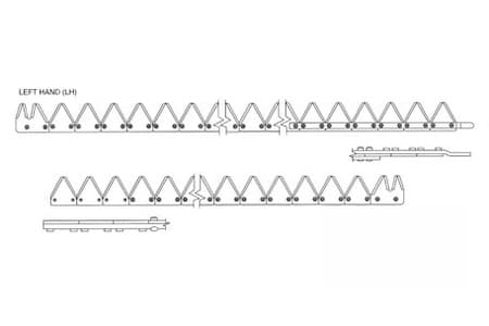 801-312 - 15', Chrome 11ga Top Serrated, Bolt-On