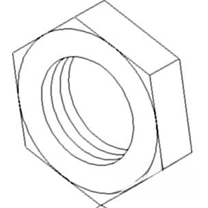 81878551 - Zinc 8.8 M24X1.5 MFD Steering Cylinder LH Thread Jam Nut - Thumbnail 3