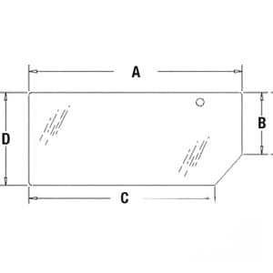 82000485 - Glass, Rear, Lower
